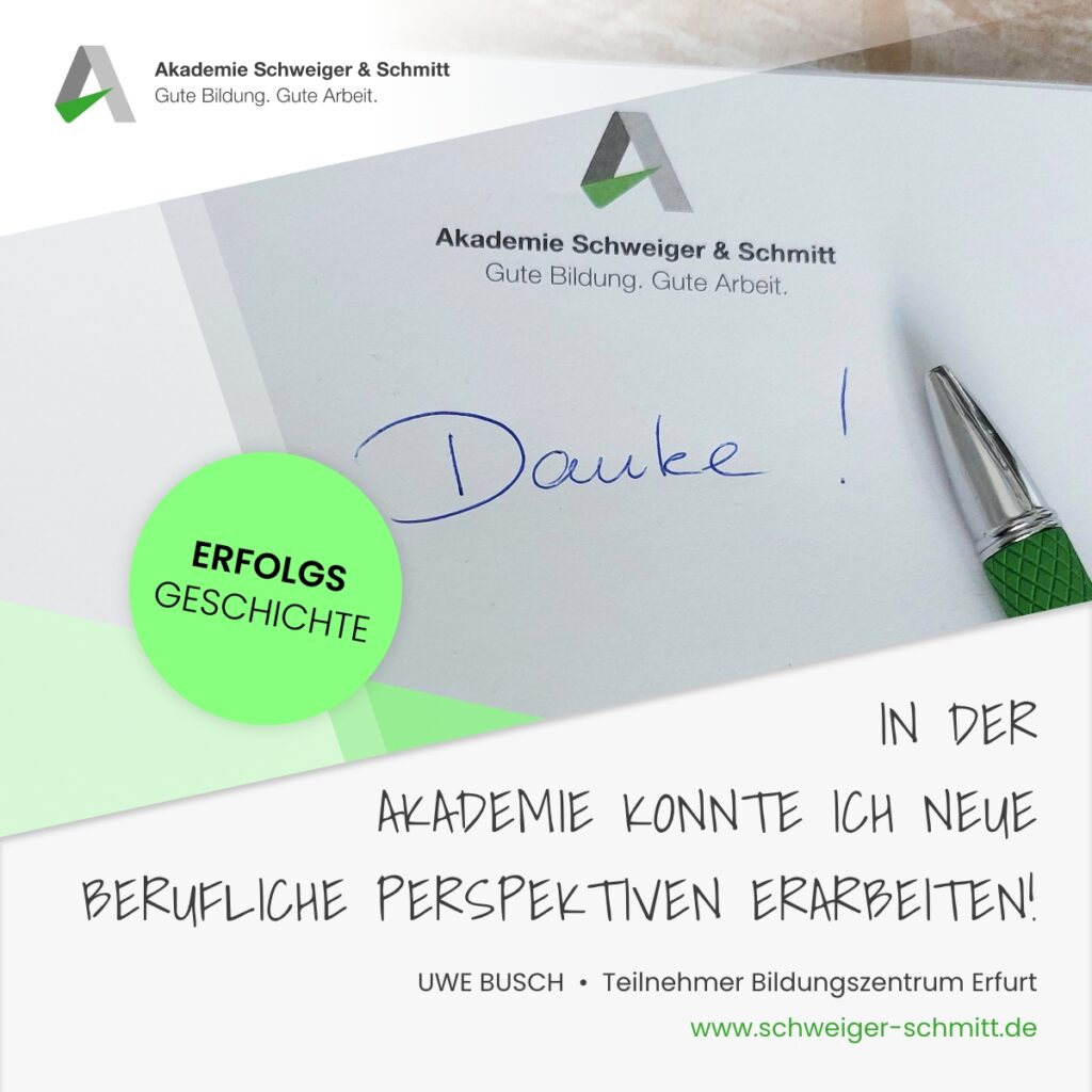 Berufliche Rehabilitation Erfurt Erfolgsgeschichte Akademie Schweiger & Schmitt